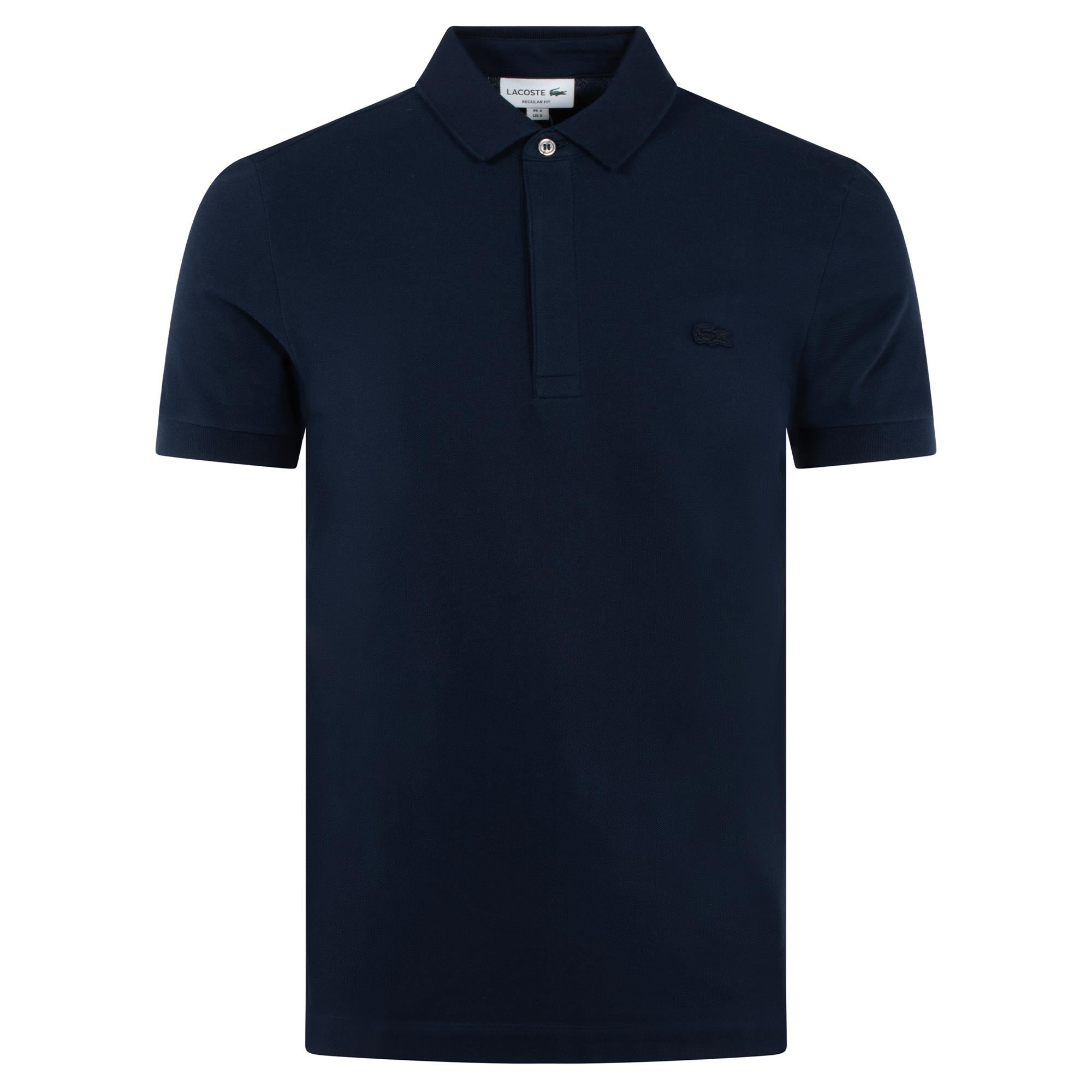 Lacoste Mens Regular Fit Paris Polo Shirt Navy